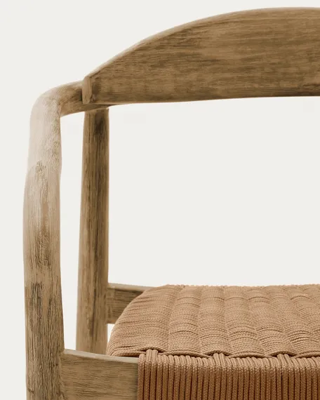 Стул Glynis массив эвкалипта с бежевым сиденьем