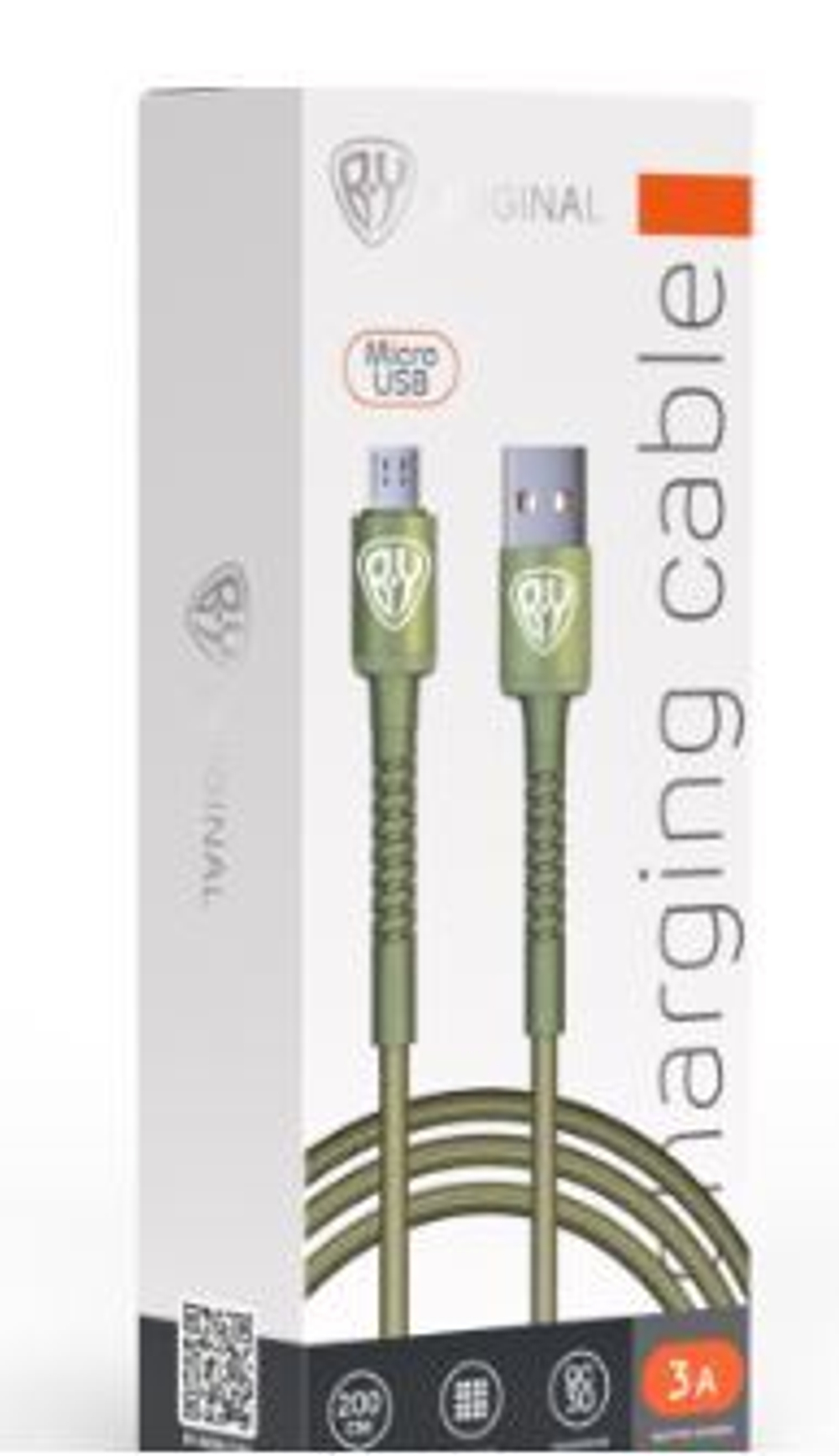 Шнур USB - micro USB  3,0Aм 2м QC3.0, Original  XXL, зелёный BY 931151
