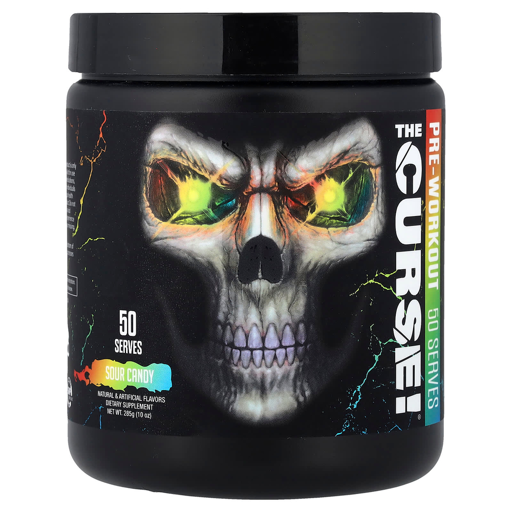 JNX Sports, The Curse!®, предтренировочный комплекс, со вкусом кислой конфеты, 285 г (10 унций)