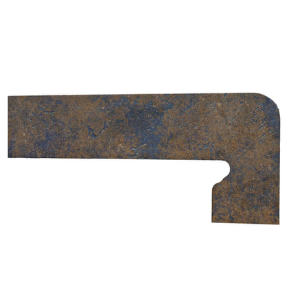 Exagres - Metalica Vulcano - плинтус флорентийской ступени цельный, левый/правый, 395x175 мм