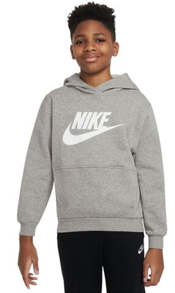 Детская теннисная толстовка Nike Kids Sportswear Club Fleece - dark grey heather/white