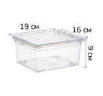 Ящик прозрачный 2л 190х160х90мм М2350