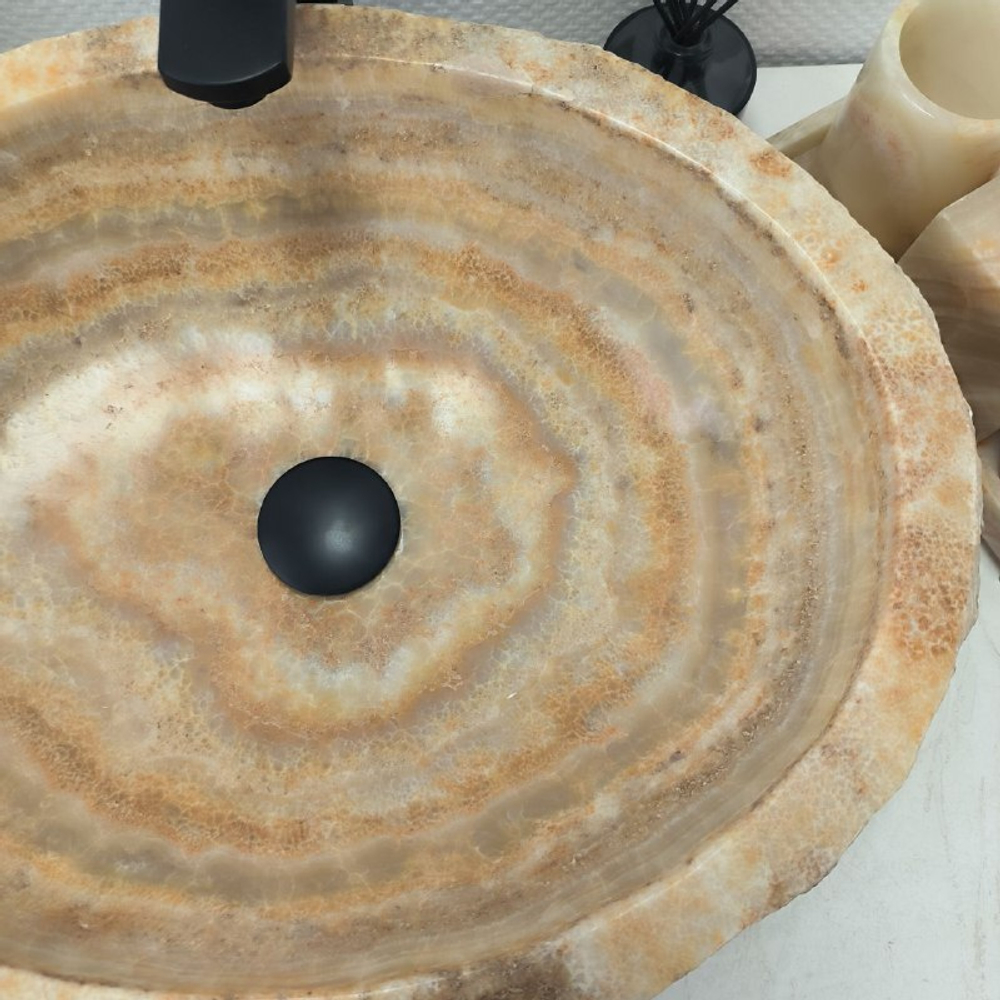 Раковина из оникса Erozy Green EO-02565 51x41x15 см