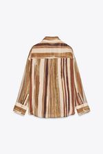 Рубашка в стиле oversize в полоску