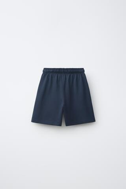 ZARA КОМПЛЕКТ ИЗ ФУТБОЛКИ И ШОРТОВ, МОРСКОЙ СИНИЙ
