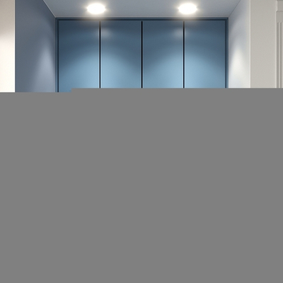 Распашной шкаф Авелин четырехсекционный в синей эмали  220*45*220