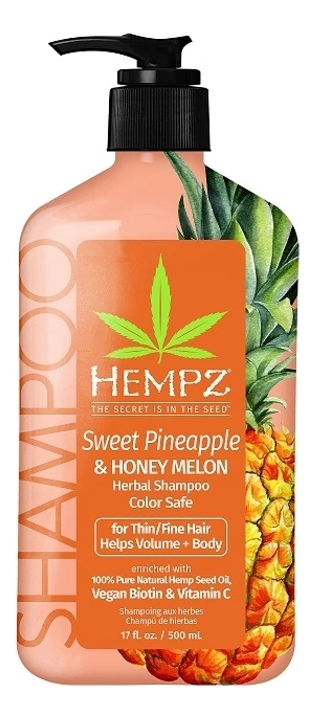 Hempz Шампунь для объёма Ананас и Медовая Дыня -Sweet Pineapple & Honey Melon Herbal Volumizing Shampoo