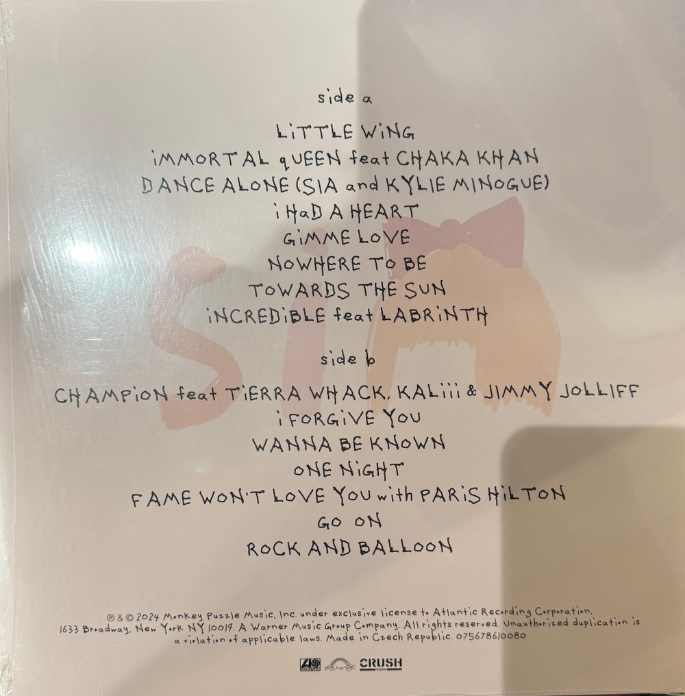 Виниловая пластинка Sia ‎– Reasonable Woman Colored LP