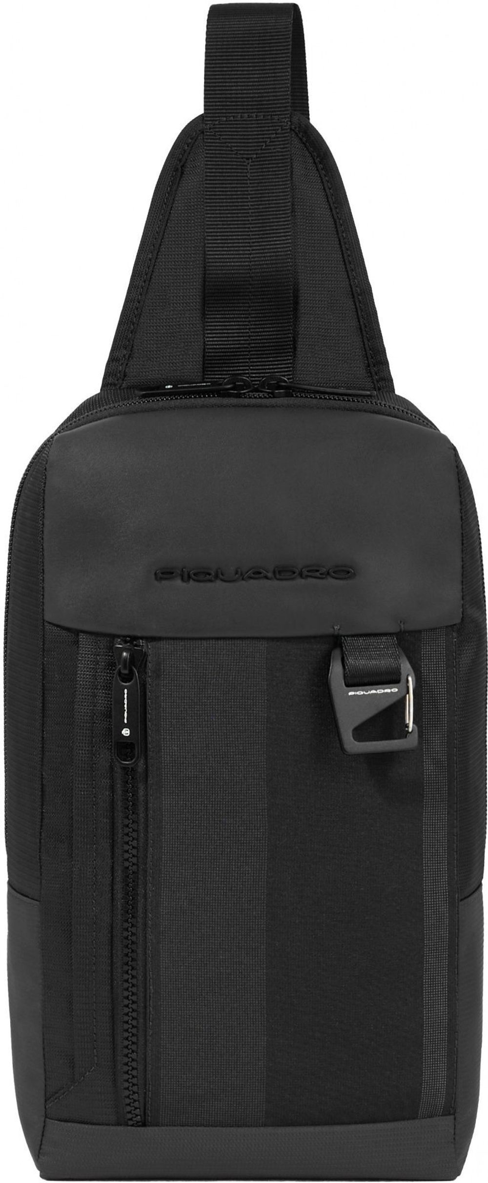Рюкзак слинг Piquadro Steve CA6003S131/BLU темно-синий полиэстер/натур.кожа
