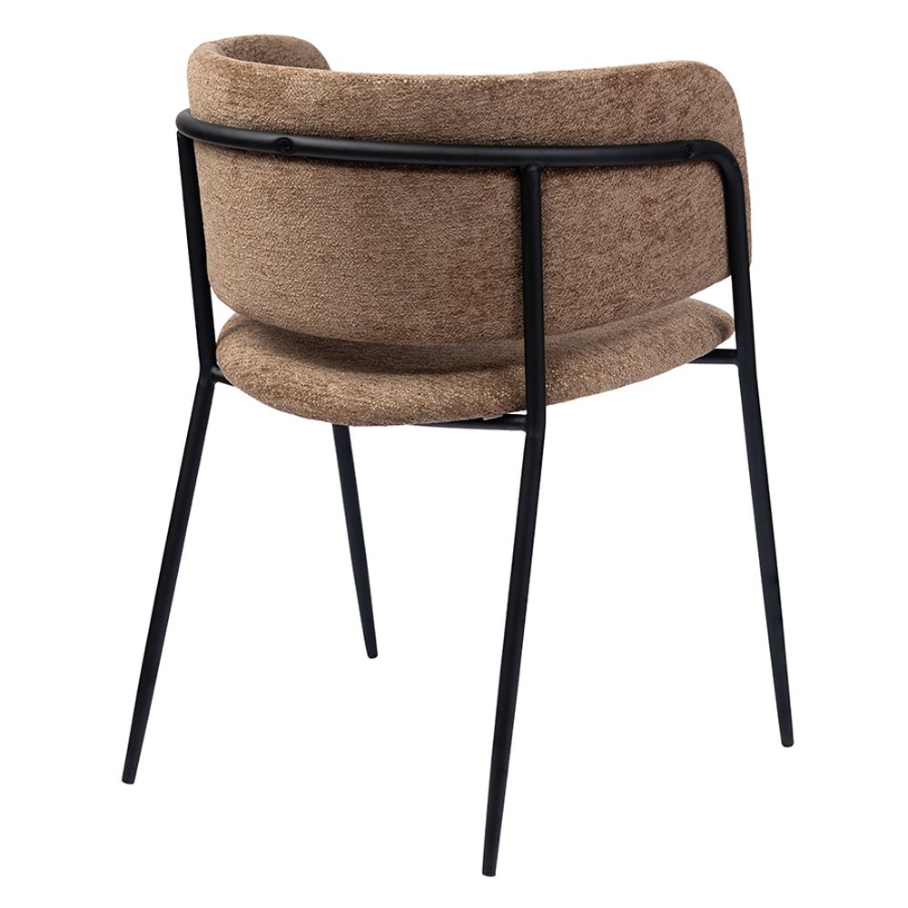 Стул Helning, мягкий шенилл, серо-коричневый