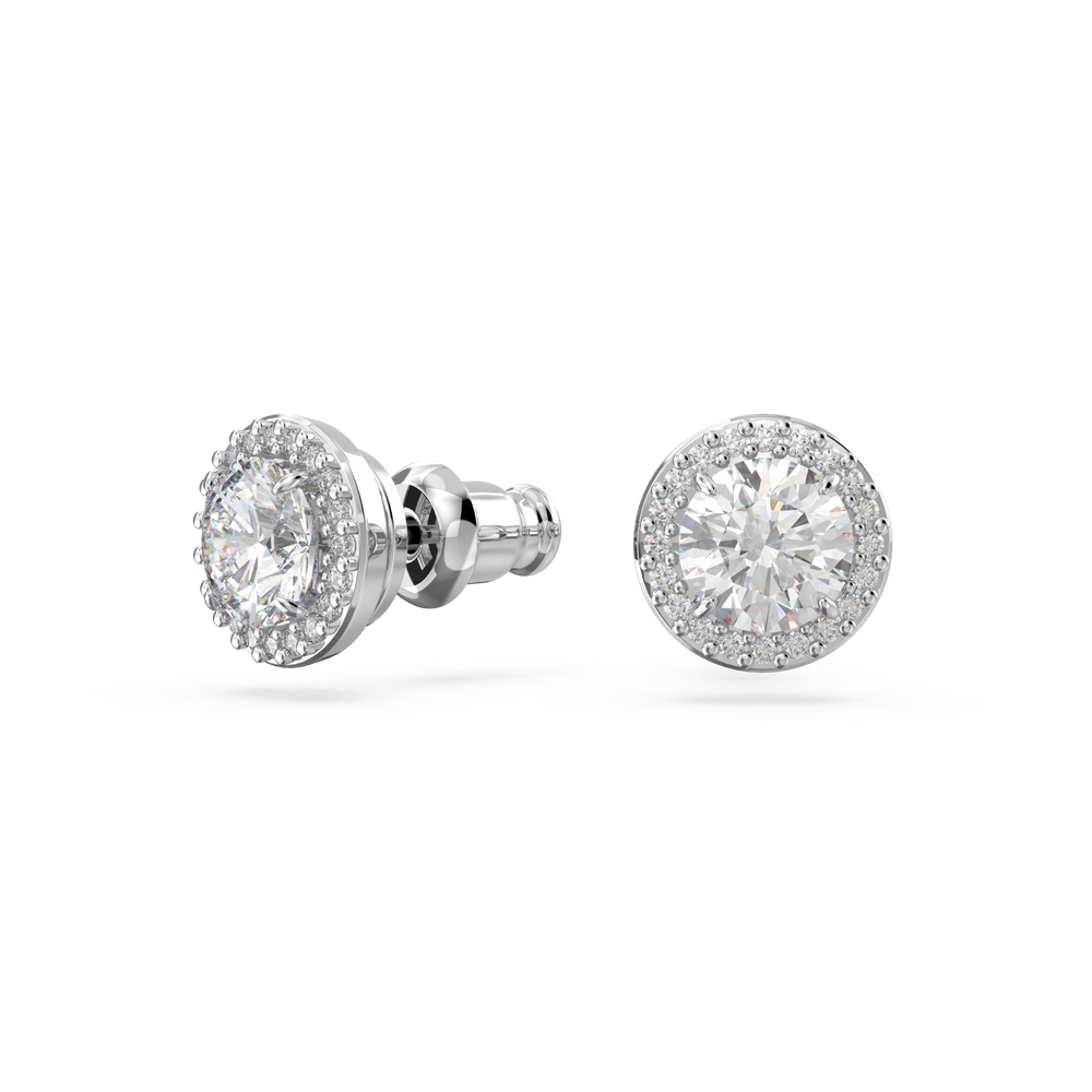 UNA:PE STUD PAVE WHITE/RHS