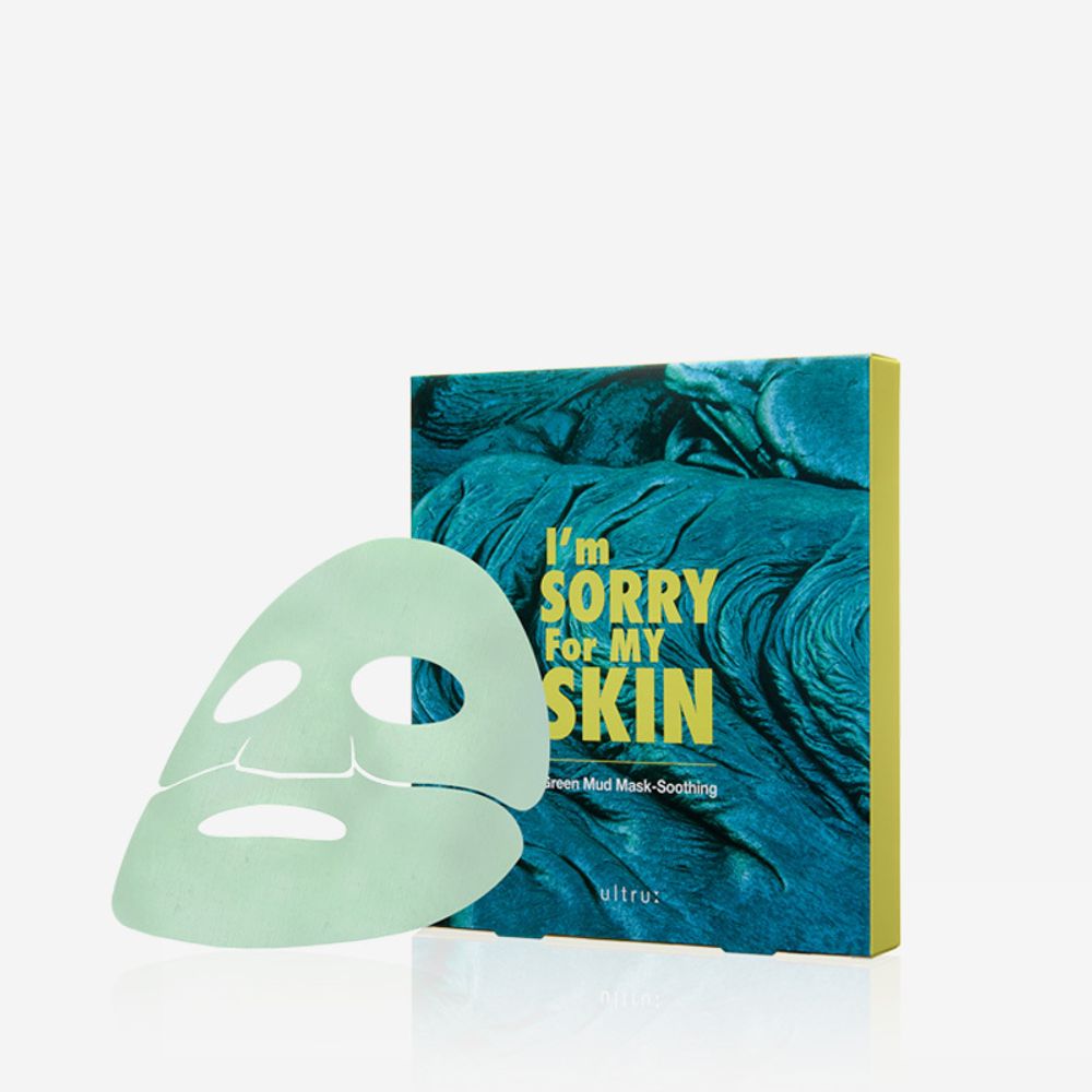 I&#39;m Sorry for My Skin Green Mud Mask Soothi тканевая маска для лица с зеленой глиной смягчающая