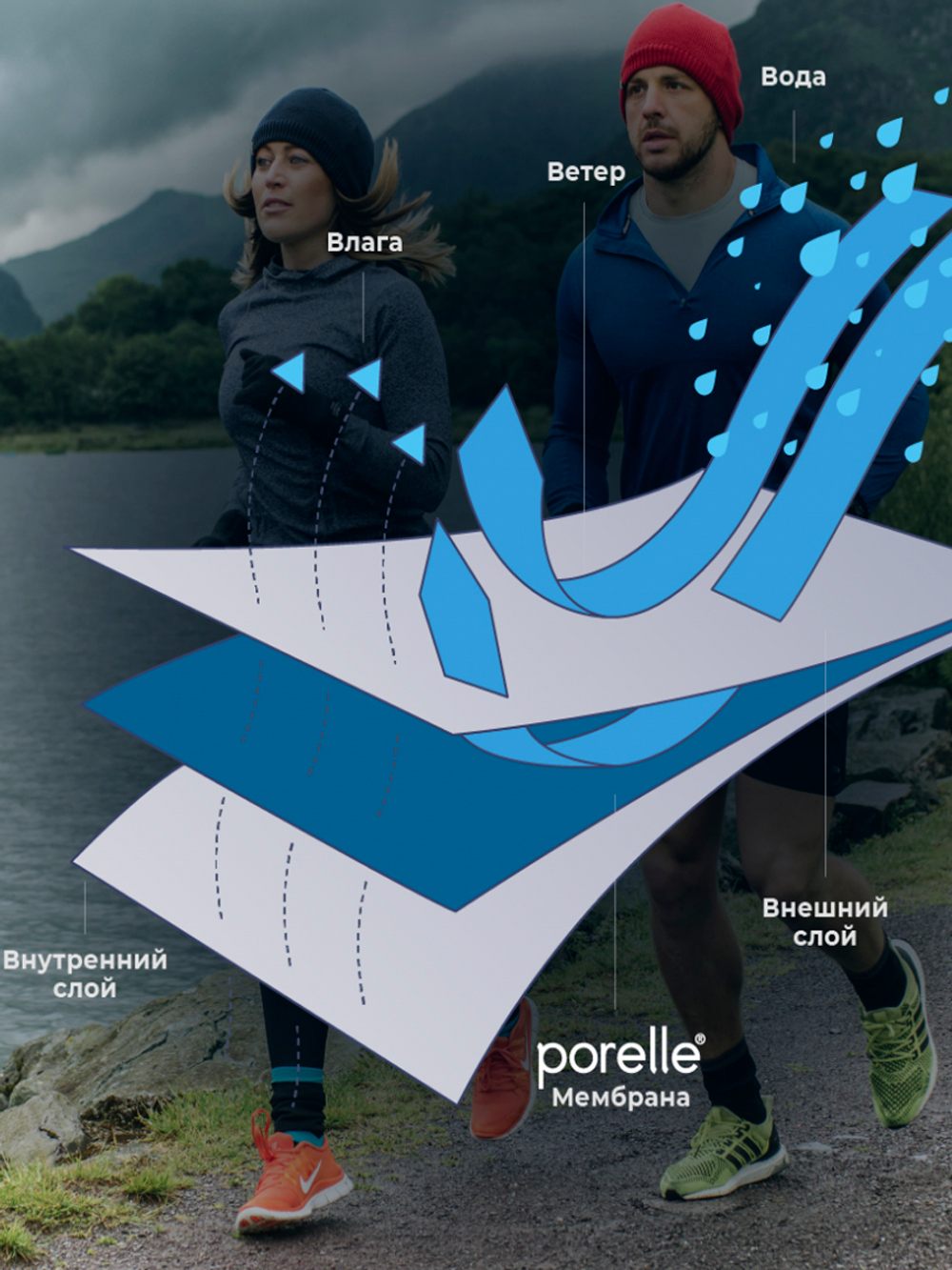 Водонепроницаемые носки Dexshell Mudder компрессионные черный/серый S (36-38)