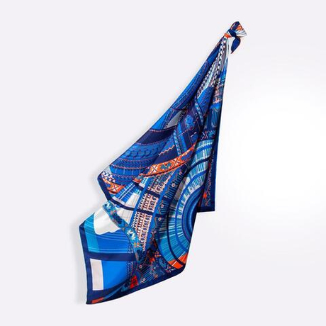 Платок PARIS MARINE Платок 100% Petrusse 105x105 Синий