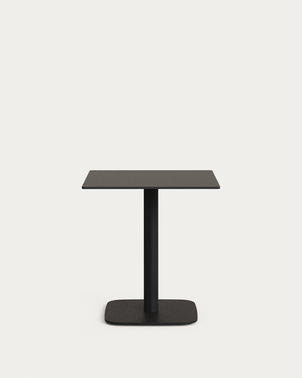 Dina Уличный стол черный на черном металлическом основании 68 x 68 x 70 см