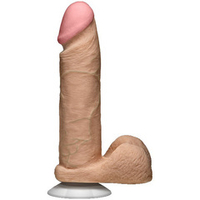 Телесный фаллоимитатор-реалистик 21см с мошонкой на присоске Doc Johnson Ultra Skin 8 Realistic Cock 0276-02-BX