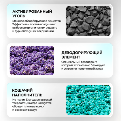 Набор из 4 упаковок кошачьего наполнителя для туалета смесь 5в1 Petkit