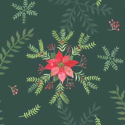 Poinsettia Snowflake
