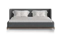 Кровать Basic спальное место 180*200 см (светло-серый, твид)