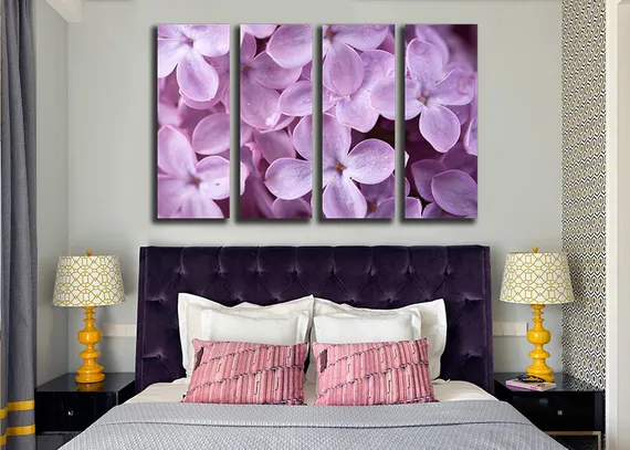 Модульная картина "Сиреневая сирень"