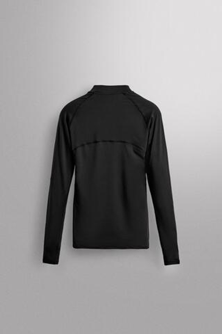 ZARA ФУТБОЛКА-ТЕРМОБЕЛЬЕ ДЛЯ БЕГА, ЧЕРНЫЙ