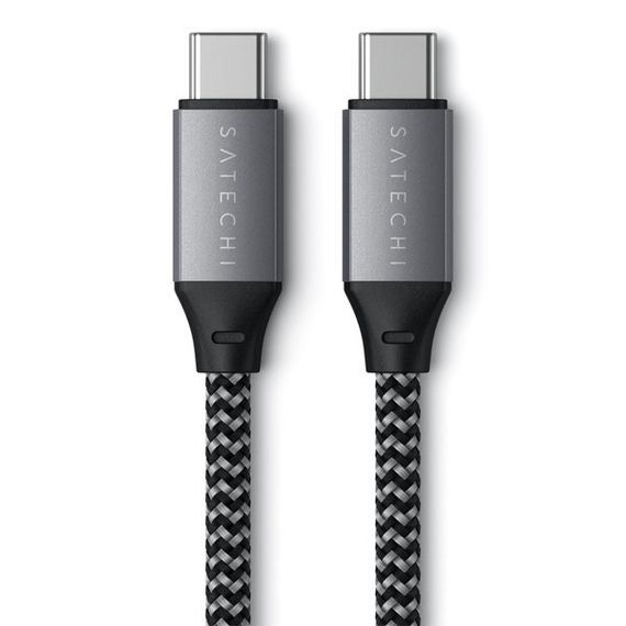 Кабель Satechi USB-C to USB-C 25 см серый космос (ST-TCC10M)