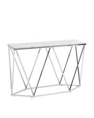 Авалон 122*41 серый мрамор каркас нержавеющая сталь серебро