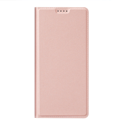 Чехол книжка из PU кожи розового цвета от Dux Ducis для Xiaomi Redmi Note 14 Pro 4G, серия Skin Pro Series Case