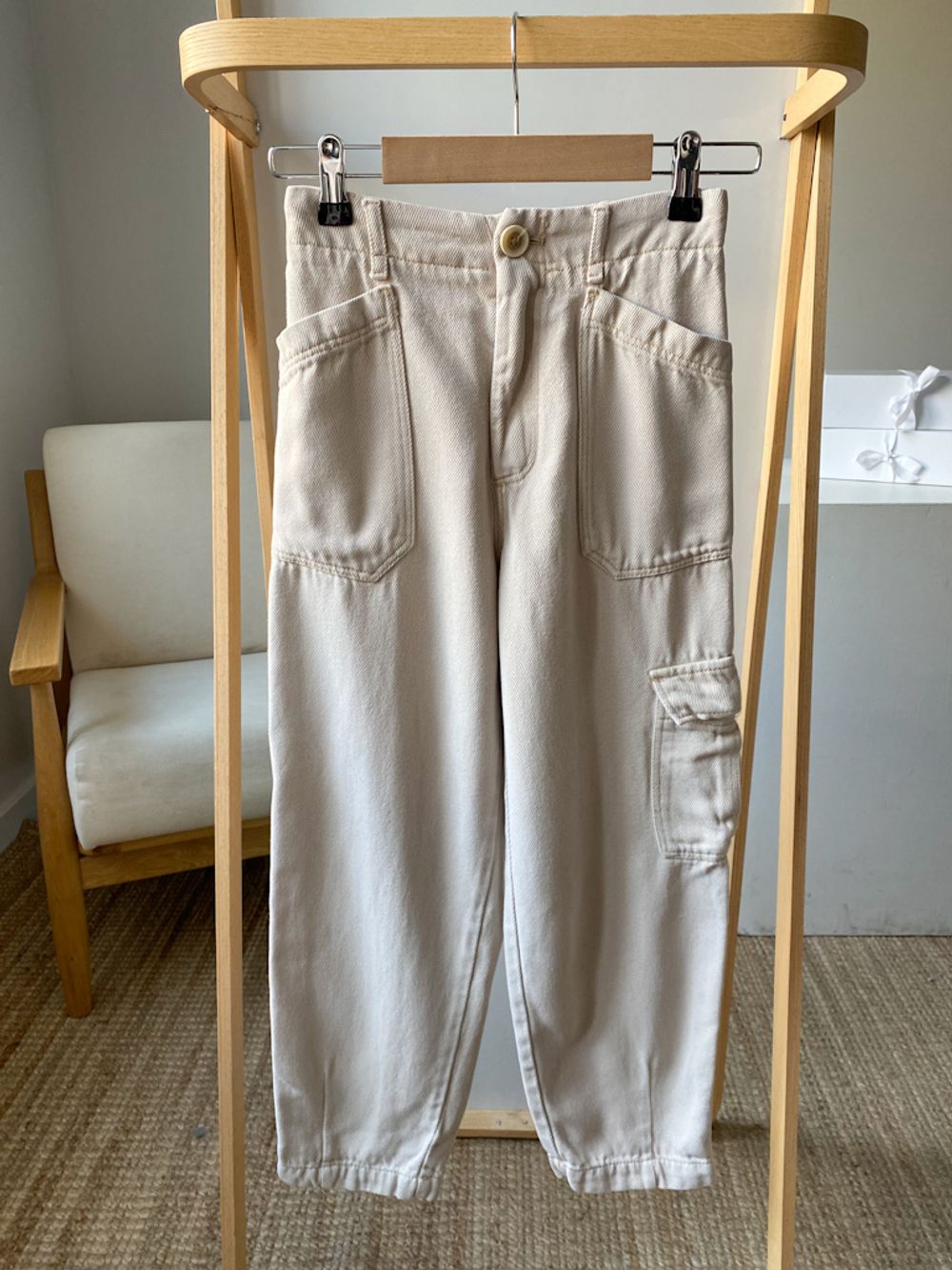 Хлопковые брюки Zara, 152