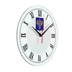 Настенные часы "Эмблема герб Казначейство 55" Декор для дома, подарок