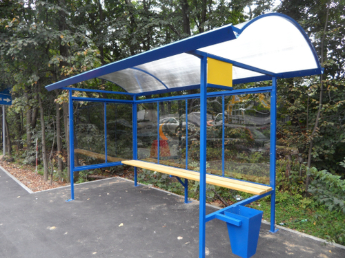 Остановочный павильон-ПОс 4м. кал.стекло