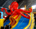 Коммерческий надувной батут "Корабль с осьминогом" 16*9*7 м