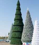 Уличная елка каркасная "Уральская сосна" (бело-зеленая леска) 26 м