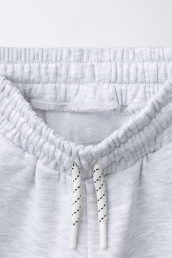 ZARA ДЖОГГЕРЫ RELAXED FIT С НЕОБРАБОТАННЫМ КРАЕМ, СЕРЫЙ МЕЛАНЖ