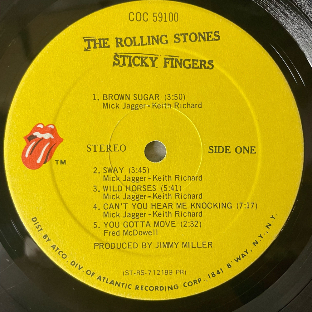 Винтажная виниловая пластинка LP The Rolling Stones Sticky Fingers (США 1971)