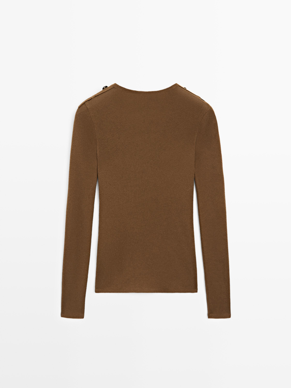 Massimo Dutti Трикотажная футболка, светло-коричневый