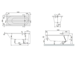 Квариловая ванна Villeroy & Boch Oberon 180x80