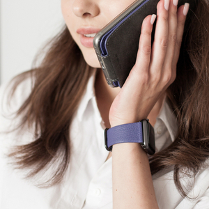 Ремешок для Apple Watch 44/45/46 mm из кожи теленка, цвета сирени