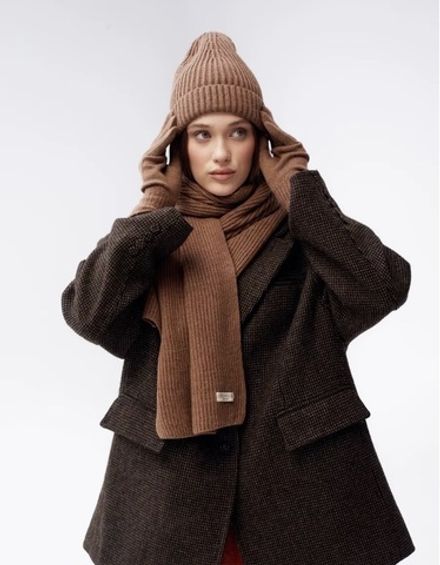 Шапка ШП542-29 темно-бежевая