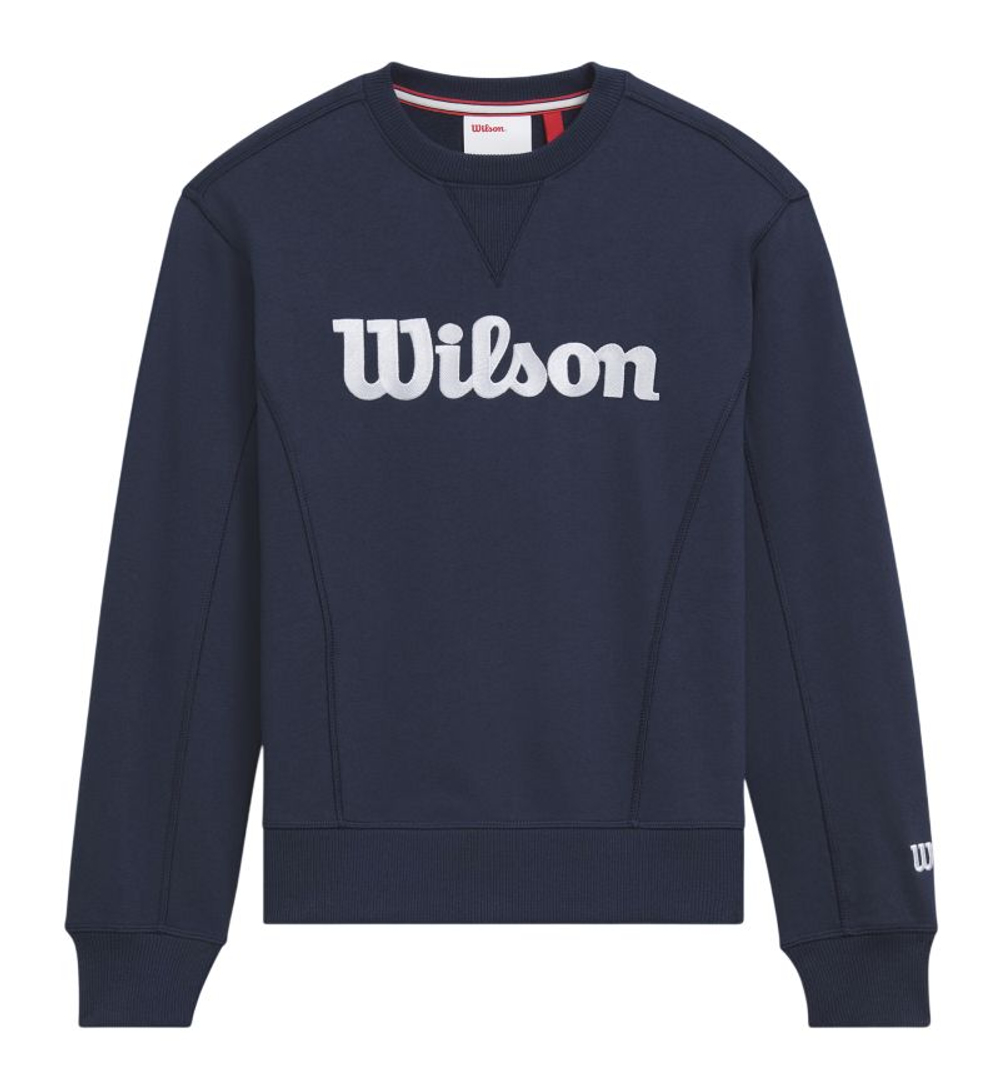 Детская теннисная куртка Wilson Youth Team Crewneck - classic navy