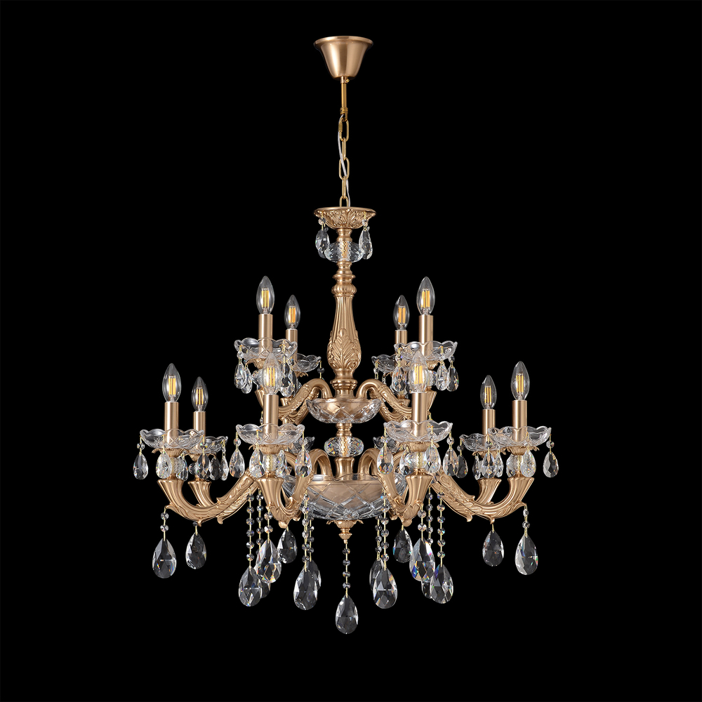Люстра Crystal Lux ELIZABETH SP8+4 BRASS