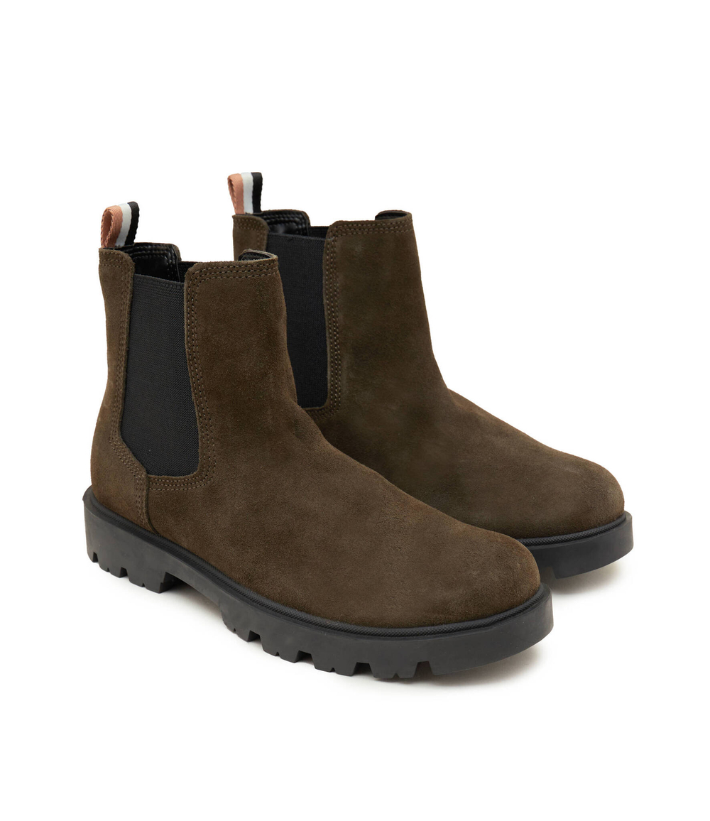 Кожаные челси adley BOSS BLACK - хаки(50503675)