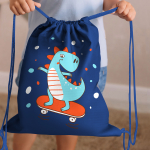 Набор для детского сада: кармашек, коврик, мешок. Динозавр