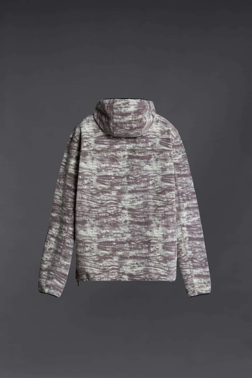 ZARA КУРТКА ИЗ ПОЛАРФЛИСА С АБСТРАКТНЫМ УЗОРОМ, ТЕМНО-РОЗОВЫЙ