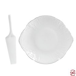 Тарелка для торта с лопаткой Bernadotte Недекорированный 27 см