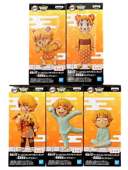 Фигурка Аниме Клинок рассекающий демонов WCF Zenitsu 7см 1шт.