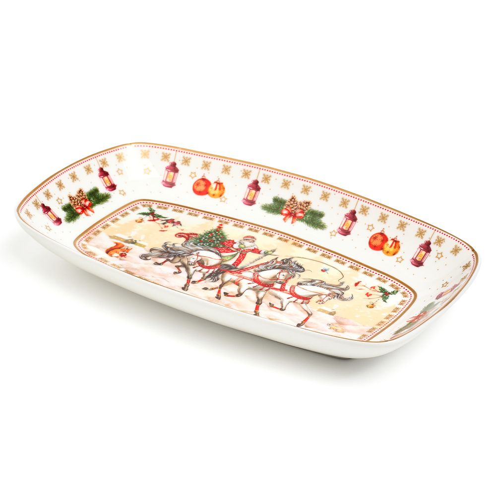 БЛЮДО LEFARD "ТРОЙКА" ПРЯМОУГ. 25*16*3 СМ БЕЛОЕ (КОР=12ШТ.)