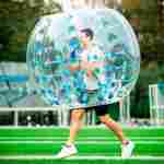 Бампербол ТПУ, диаметр 1,2 м, с красными держателями