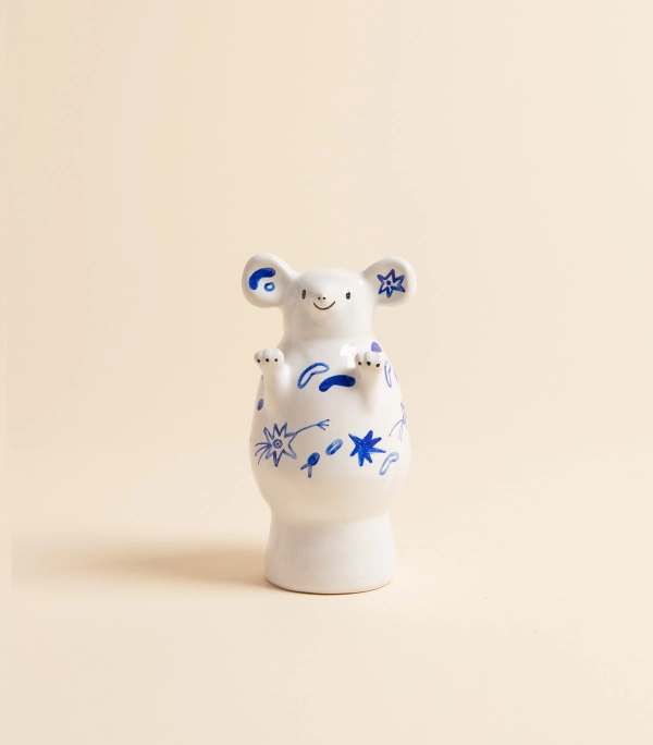 Скульптура — Мышка мика, бело-синий | vaya.for.fun