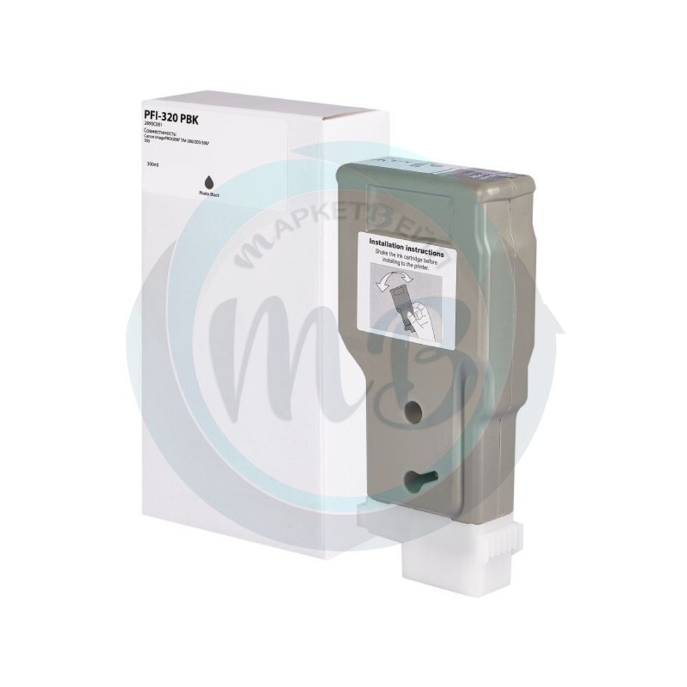 Картридж WBox, аналог Canon PFI-320BK (2890C001) для imagePROGRAF TM-200/TM-300/TM-350, Black